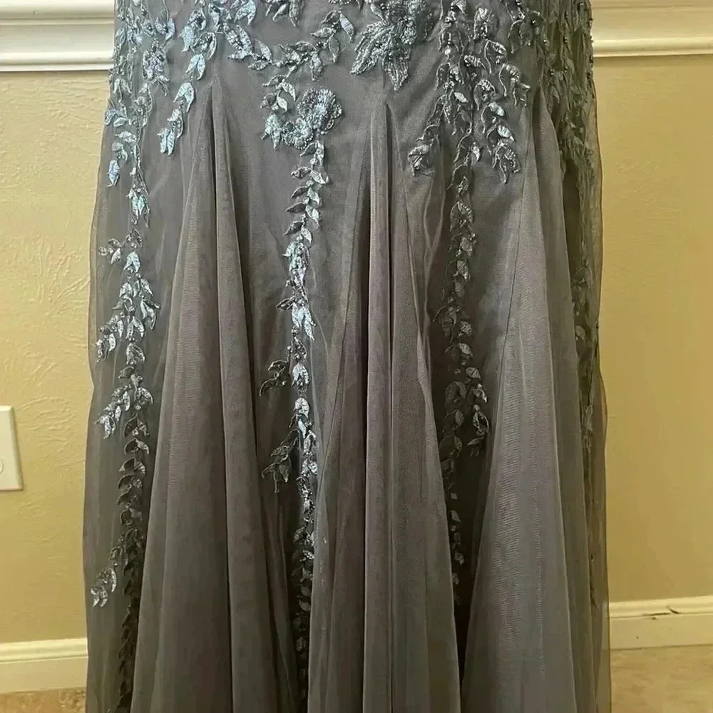 JJs House Charcoal Lace Maxi Dress - Picture 3 of 9